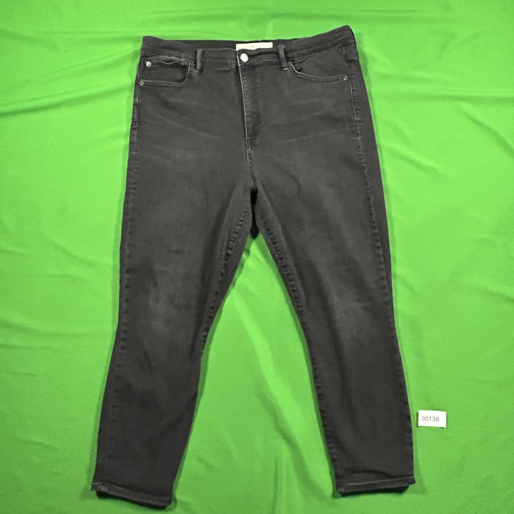Gap 1969 True Skinny Super High Rise Crop Black Jeans 34 Regular (16-18)